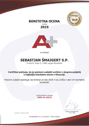 Bonitetna ocena 2019 Sebastjan Šmajgert